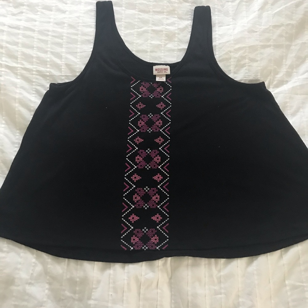 Embroidered prints tank top